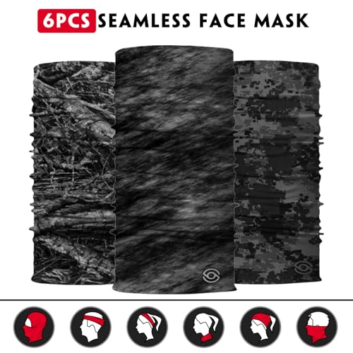 Image of Neck Gaiter for Men Women Headwear Bandana Head Wrap Face Scarf Mask Cover Warmer Balaclava-Seamless & Versatile