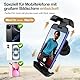 Handyhalterung Fahrrad, [1s Auto-Sperre] 360° Drehbar Handy Halterung Fahrradlenker, [Neueste Stoßdämpfer] Universal Motorrad Handyhalter, für iPhone 16/15 Pro Max, Samsung S24, Smartphone 4,7-7
