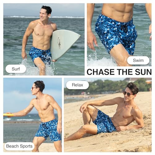 Image of Kanu Surf Men's Big Viper Extended Size Stripe Swim Trunk