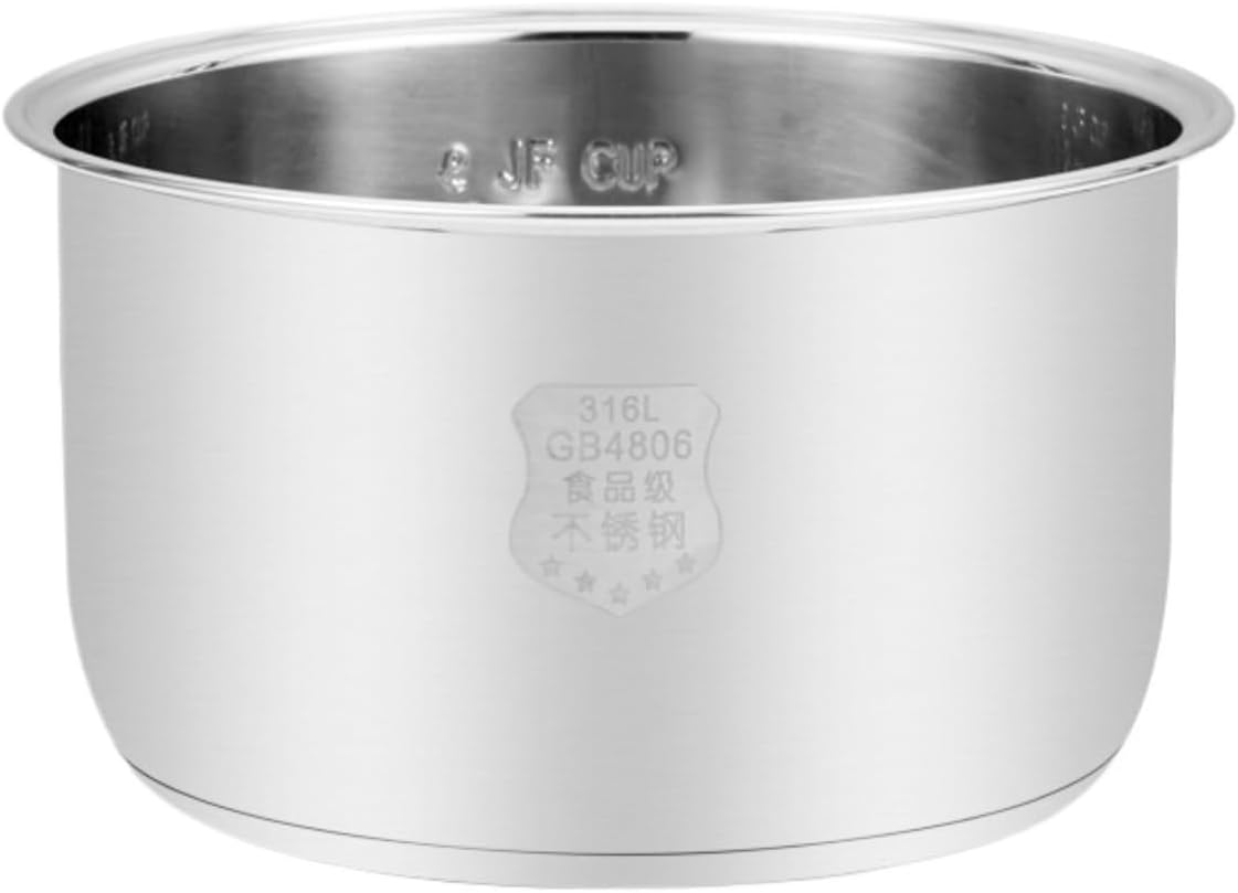 Compatible For Midea rice cooker 316 stainless steel liner 3L4L5L rice cooker liner accessories(5L high 14.8CM)