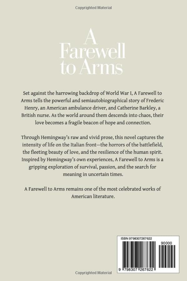 A Farewell to Arms: Ernest Hemingway's Unforgettable Journey Through Love and the Chaos of War: Ideal for Lovers of Bold Romances, Quiet Nights In, ... That Stay with You Long After the Final Page - Image 2