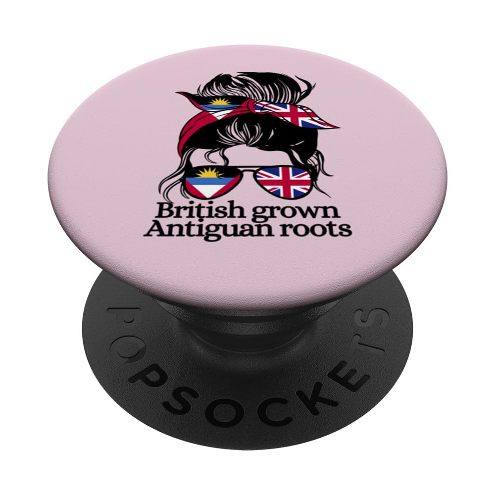 UK British Grown American Roots USA Heritage America Flag PopSockets Swappable PopGrip