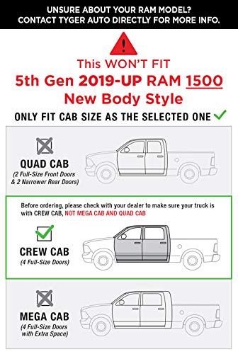 Maxmate WB2D41127 4 Inch Nerf Bars Compatible With 2009-2018 Dodge Ram 1500; 2010-2024 2500 3500; 2019-2024 Classic | Crew Cab | Wb2D41127 | Side Step Rails Running Boards thumb #2