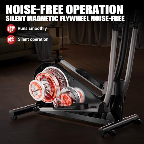 GOIMU Elliptical Machine, Elliptical Exercise Machine for Home with Hyper-Quiet Magnetic Driving System, Elliptical Trainer with 15.5IN Stride, 350LBS Loading Capacity (FG01 Basic Elliptical)