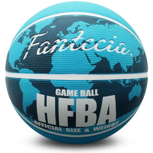 Fantecia Basketball Size 7 with Pump for Outdoor Indoor, Rubber Basketball Ball for Adult Youth, School, Training