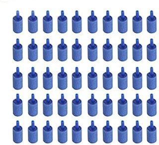 Aquarium 1 Inch Air Stone Cylinder Bubbler Blue Bubble Diffuser Release Tool, Fish Tank Bubbler Air Pump Accessories for Aquariums Hydroponics Pack of 50
