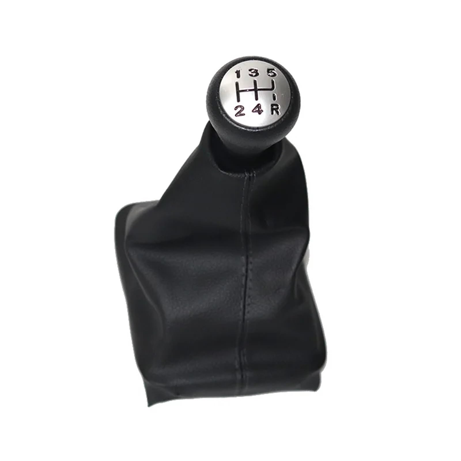 HSUKIHO Car Shift Knob Cover for Peugeot 206 406 Car Shift Gear Knob Lever Gaitor Boot Cover(5 Speed Silver Set)