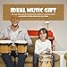 Soulmate Bongo Drums 4” and 5” Set for Kids Beginners Adults Transparent Percussion Bongos Drum with Tuning Wrench,Natural Finish (Brown)