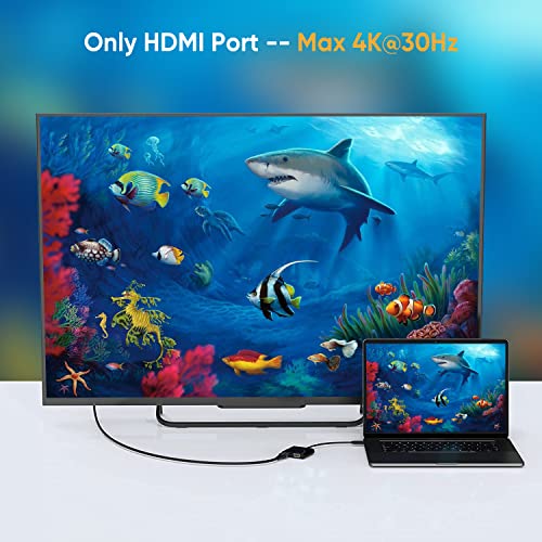 Image of CableCreation 4 in 1 USB C Hub, USB C to HDMI VGA Adapter with 3.5mm Audio & USB C PD Charging Port, Compatible with MacBook Pro 2020, iPad Pro 2020, Galaxy S20 S10, Surface Book 2, XPS 13
