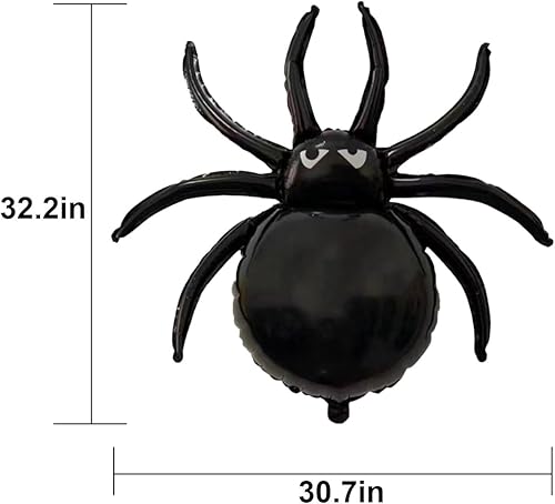 Miniatura 3 de Globos de araña de Halloween de 32 pulgadas, globos de papel de aluminio de araña negra para fiesta de Halloween, suministros de decoración