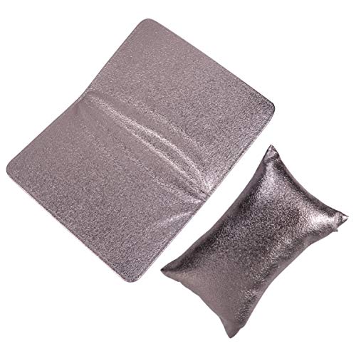 PIXNOR 2 Pcs Nail Art Travesseiro de MÃ£o BraÃ§o Descanso Titular Pad Pu Couro Descanso de MÃ£o Almo