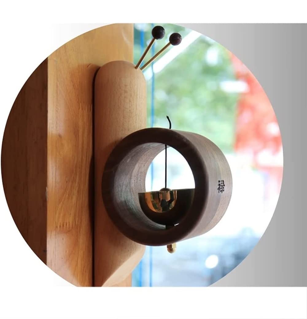 Carillons éOliens Escargots Sonnette Style Japonais en Bois Laiton Carillon À Vent Doornocker Suspendu pour Le Décor D'entrée DéCoration IntéRieure ExtéRieure