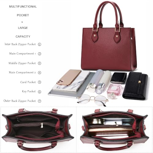 Image of CHICAROUSAL Crossbody Purses and Handbags for Women PU Leather Tote Top Handle Satchel Shoulder Bags