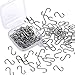 Produktbild Lvcky Mini S Verbinder S-förmige Drahthaken mit Aufbewahrungsbox für DIY Handwerk, hängende Schmuck, Schlüsselanhänger und Tags 100 Stück (0,55 x 0,24 Zoll) schwarz