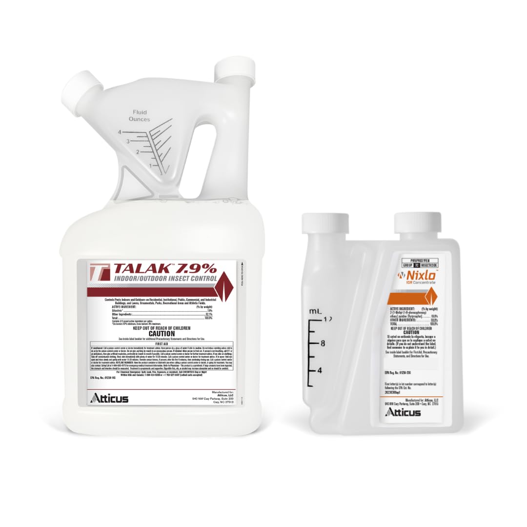 Atticus Talak 7.9% Indoor/Outdoor Insect Control (1 Gallon) with Nixlo IGR Concentrate (140 ML)