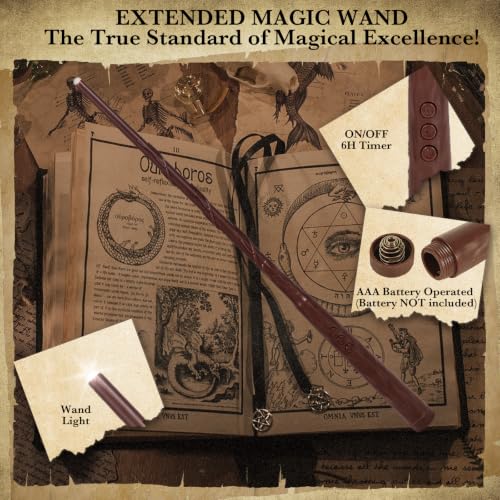 Image of 20 Pcs Floating Candles with Wand Remote Timer for Halloween Decor - Black