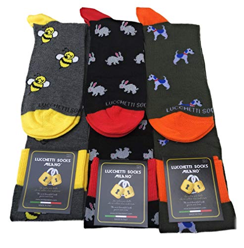 Lucchetti Socks Milano - Medias de fútbol - para hombre Set Natura Talla única