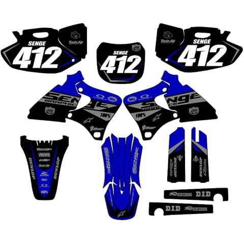 1998-2002 YZ 426 F Binary Blue Senge Graphics Complete Kit with Rider I.D. Compatible with Yamaha Cover
