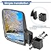 9.99WORLD MALL Golf Cart Side Mirrors, No Drilling 180 Degree Rotation & Foldable-HD Shatterproof Glass Mirrors for Golf Cart Club Car EZGO and Other (Multiple Size Clips) (New for 2023)