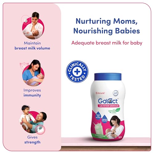 Image of Galact Lactation Granules 400g for Breastfeeding Mothers | 4X Breast Milk Boost | Clinically Tested Lactation Supplement | Shatavari & 6 Herbs | Boost Immunity | Chocolate Flavour | 20 Days Pack