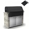 Built-in Grill Cover for Lion Premium Grills L75000 32 Inch Built-in Grill, Outdoor Kitchen BBQ Cover, 210D Oxford Fabric with Silver-Coated Lining, Straps & Drawstring