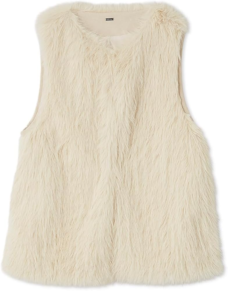 Amazon | [ミラオーウェン] ノーカラーフェイクファーベスト