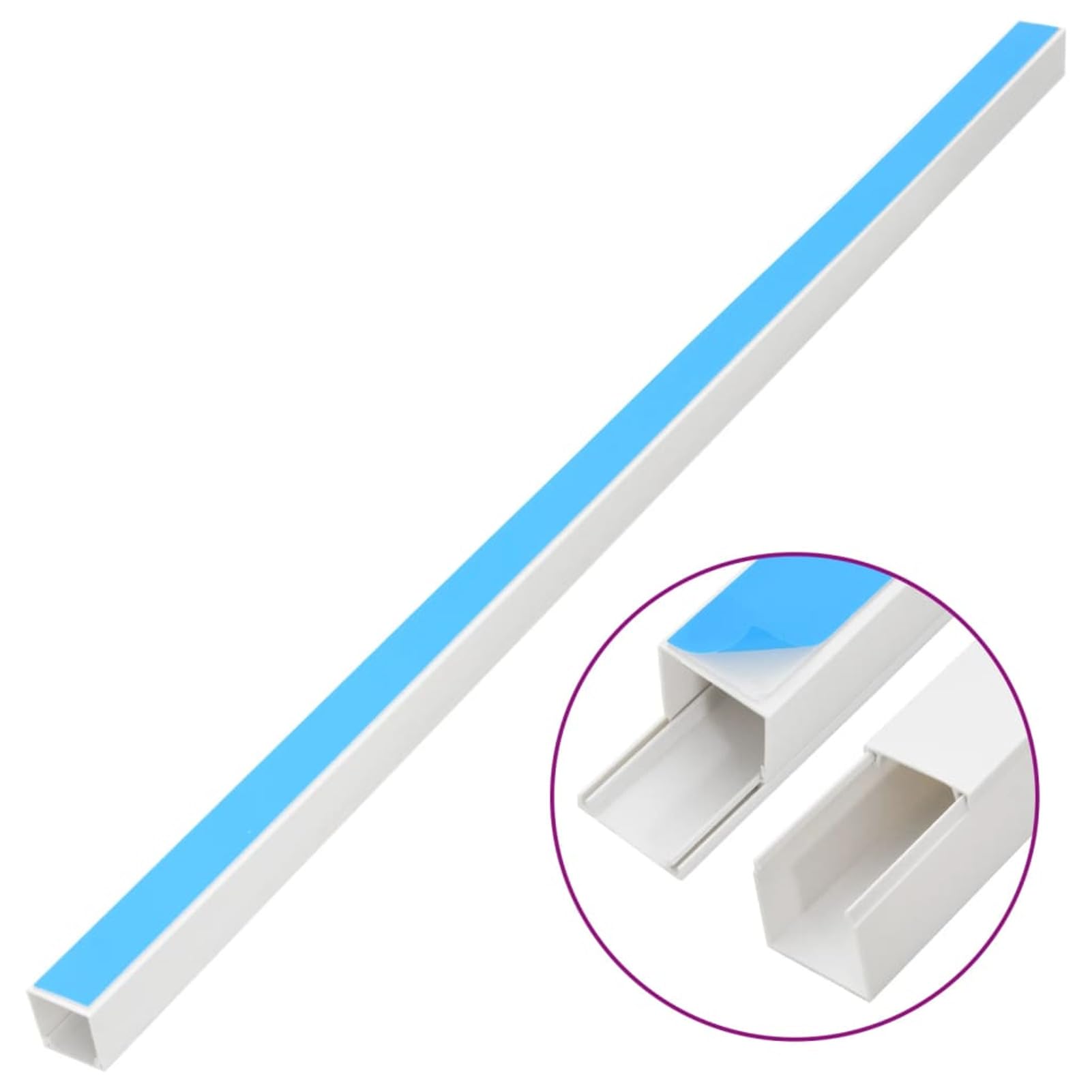 Canalina per Cavi Autoadesiva 40x40 mm 10 m in PVC-Electric Canaline di Varie Dimensioni per cablaggi in plastica passacavi Bianco coprifili a Parete con Copertura Ottima qualità