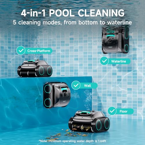 Robotic Pool Cleaner with Wall Climbing