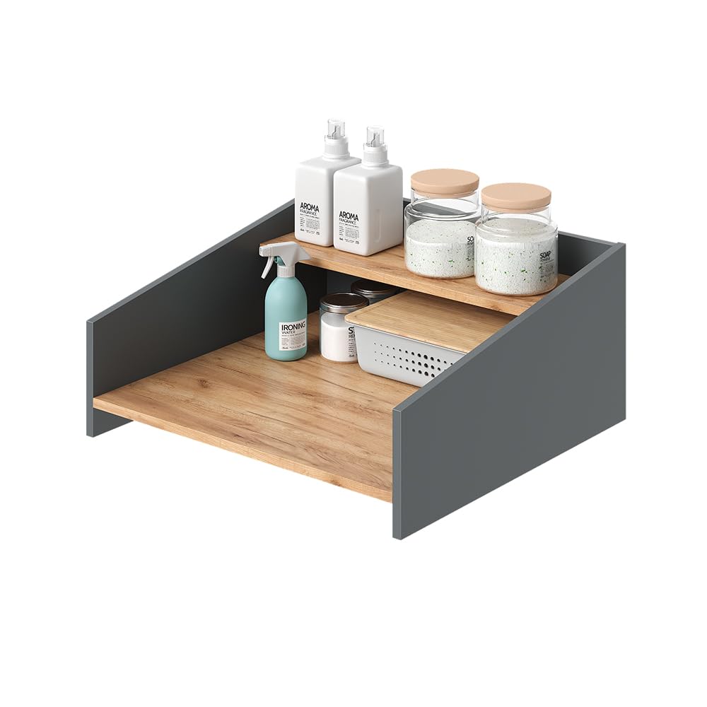 Vicco Aufsatzregal Viktor, Goldkraft Eiche/Anthrazit, 65.6 x 30 cm