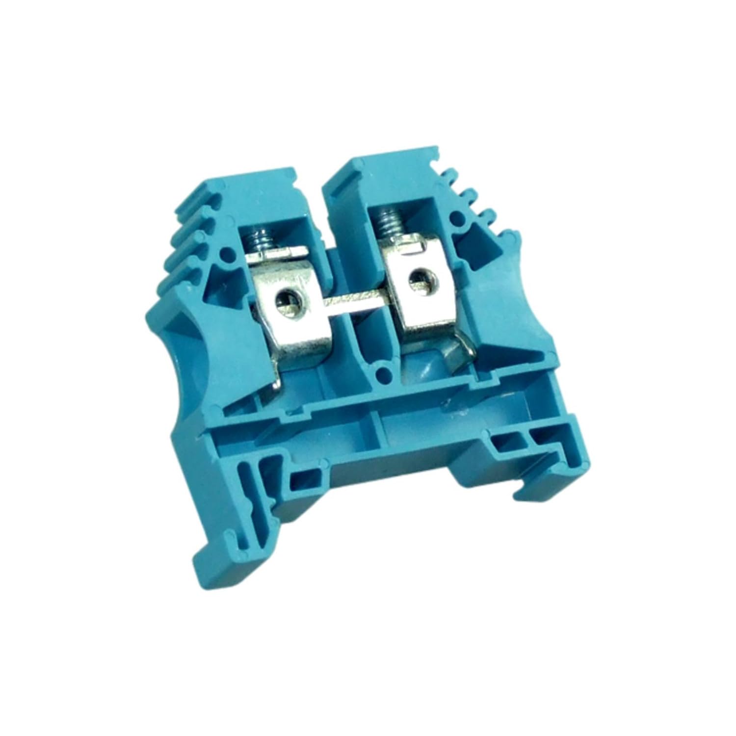 Bloc de jonction 4mm² - Borne ER4 Bleue - 30A Max - Connexion à vis section max 6mm² - Montage sur rail DIN