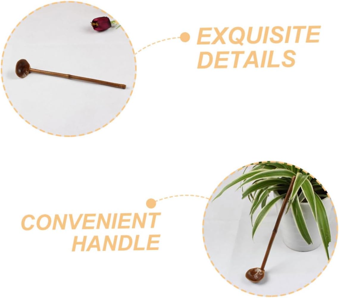 SOLUSTRE Long Handle Soup Ladle Bamboo Water Scoop Tea Ceremony Utensil Versatile Use for Tea Wine Soup Ergonomic Design Easy to Maintain