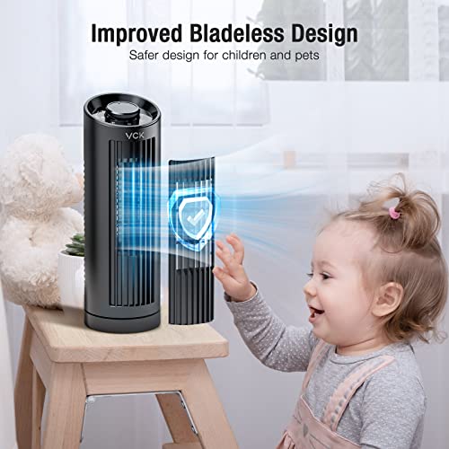 Vck Tower Fan, 80° Oscillating Table Fan With 3 Speeds, Fast Cooling, Quiet Operation, Portable Bladeless Fan thumb #6