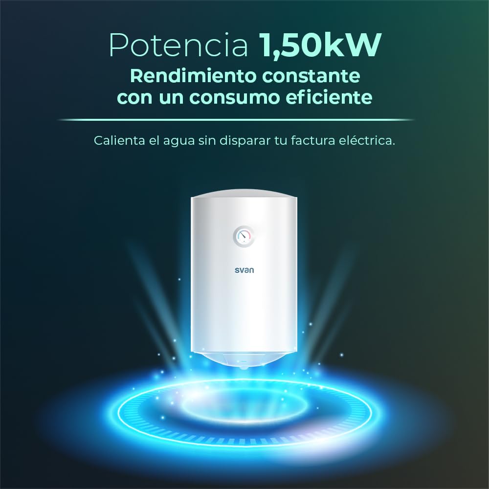 Svan Elektryczny termos pionowy 30 litrów ST3001S. Instalacja pionowa, 1500 W, łącznie z zestawem montażowym, rezystor ze stali nierdzewnej, biały, energooszczędny klasy C