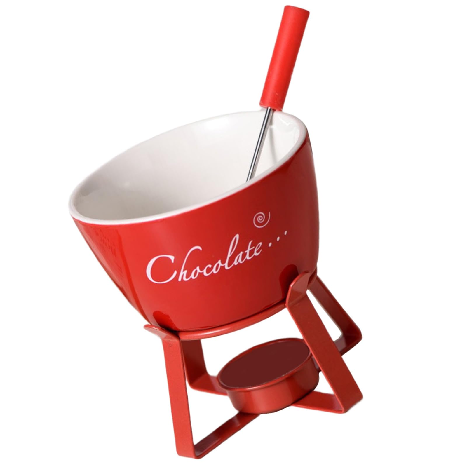Yhplxyuus Fondue Pots Set for Chocolate, Cheese, Candy Minis Ceramic Fondue with Forks Birthday Gift Ceramic Butter Warmers Set Tealight Porcelain Melting