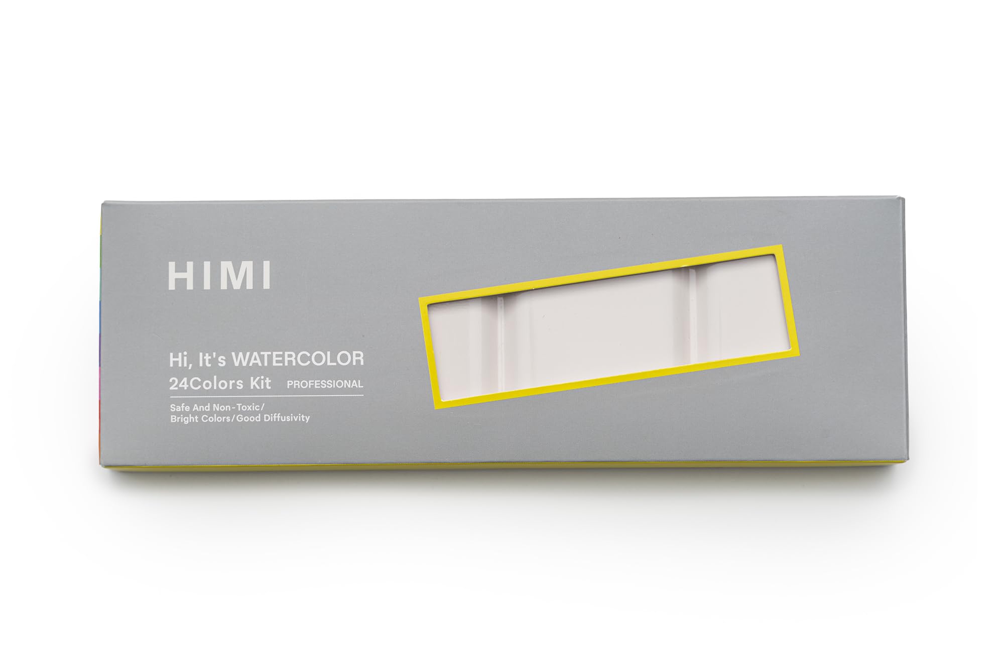 HIMI Watercolour Set 24 Colours in Half-Pans and Brush, Metal Case Pure Paint Colour, Inspiring Design, Artist Art Supplies, Gift, Watercolor Materials, Lightfast Paints, Vivid Pigments, Gum Arabic