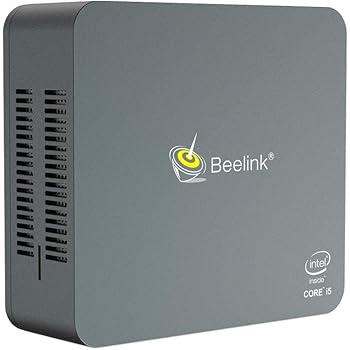 Beelink U57 Mini PC Windows 10 Pro 4K, 8 GB DDR3L 256 GB SSD Intel Core i5-5257U Mini Computer Desktop con Doppia HDMI, Gigabit Ethernet, Dual Band Wi-Fi, Supporto Espandi RAM e SSD, Tipo C, Ventola