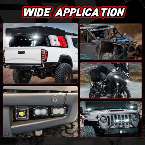 Image of 2Pcs LED Pod Light 3 inch Off Road Driving Reverse Light Bar | Mini LED Pods Cube Ditch Lights Bumper Backup Work Auxiliary Lights for Truck Offroad ATV UTV SUV Motorcycle Boat