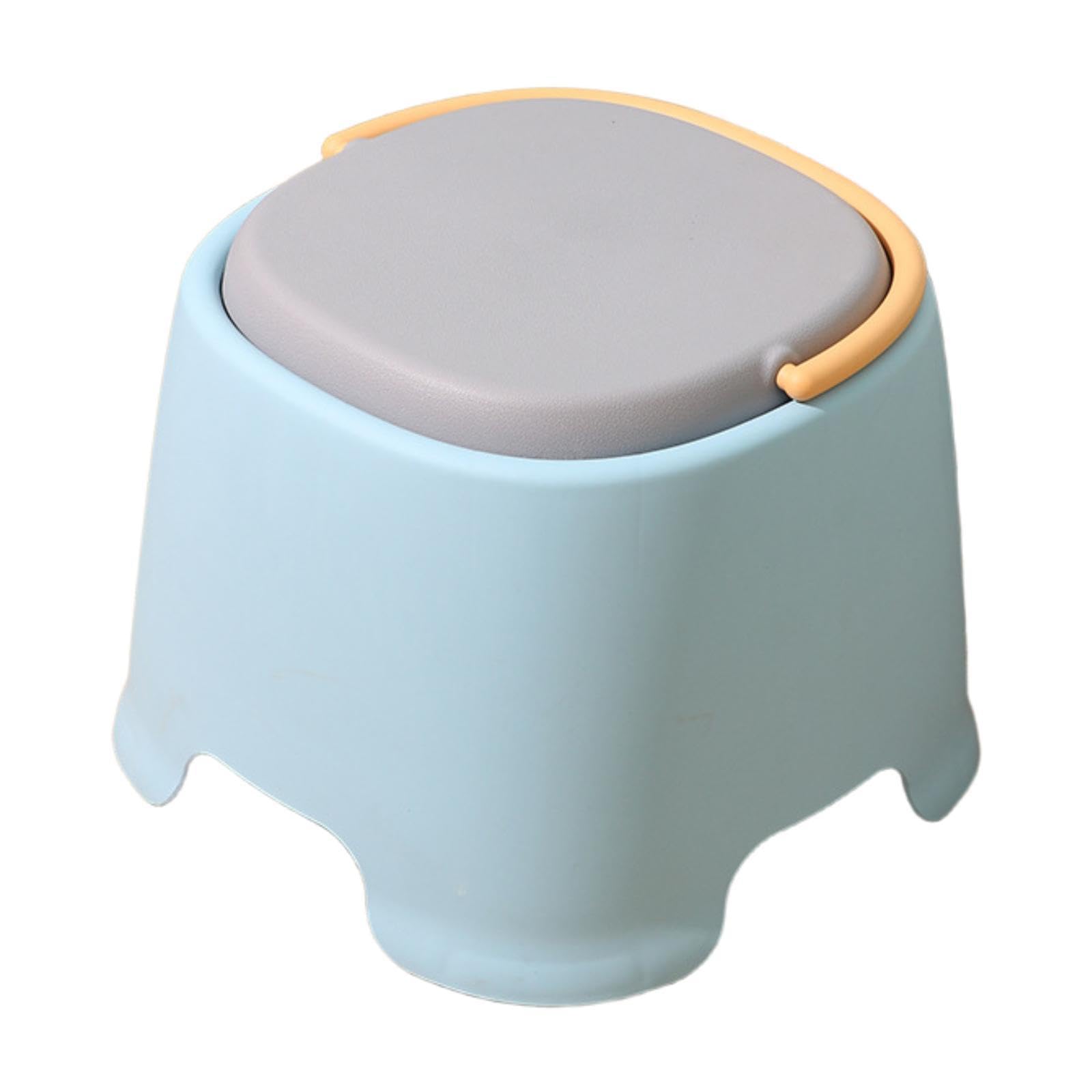 Repose-pieds de toilette bleu antidérapant : optimisez votre posture avec ce tabouret en PP épais
