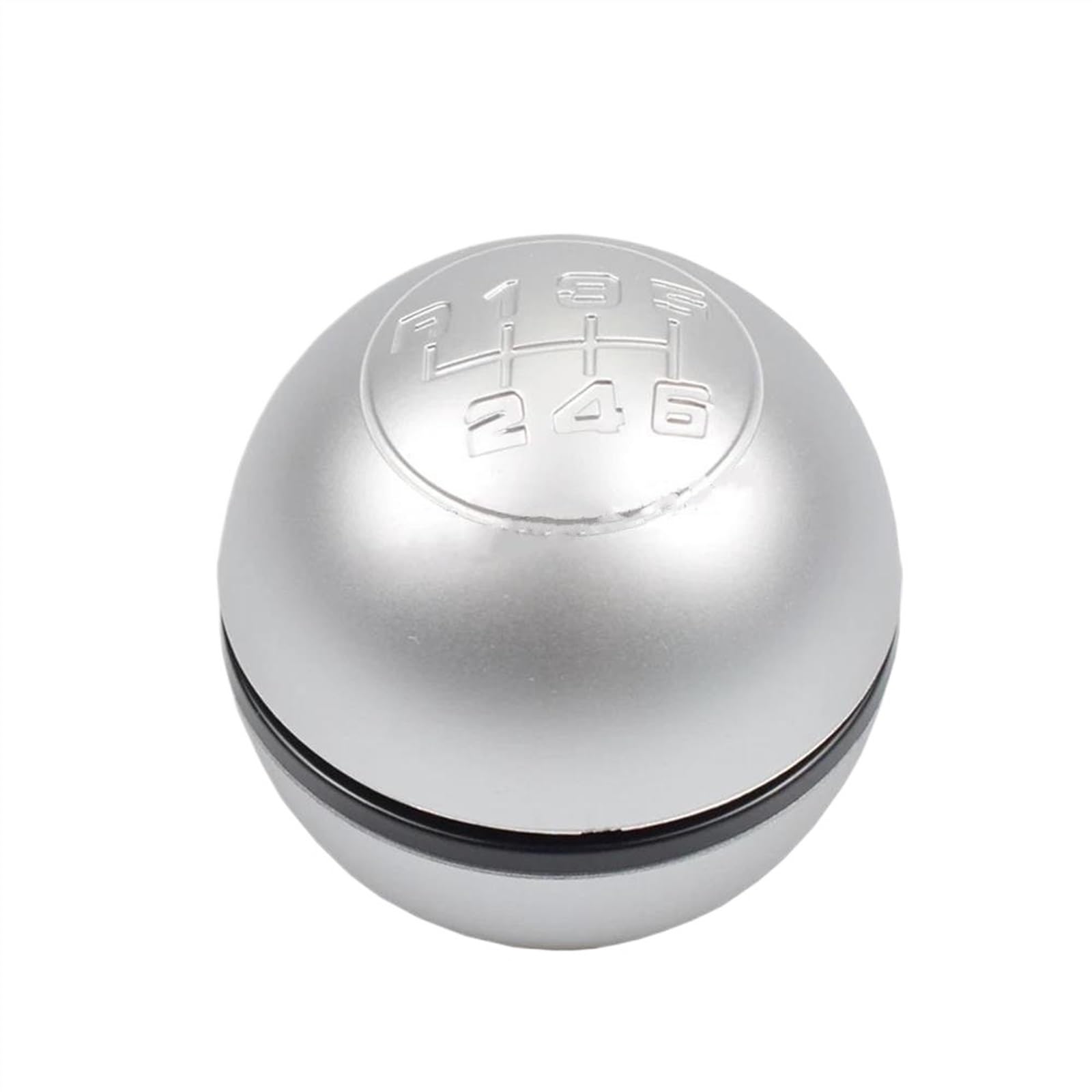 Ltqsiv 6 Speed Silver For Alfa Romeo For Giulietta 2010-On 6 Speed Chrome Black Sliver Gear Shift Knob Lever Shifter Head 50294565(6 Speed Silver)
