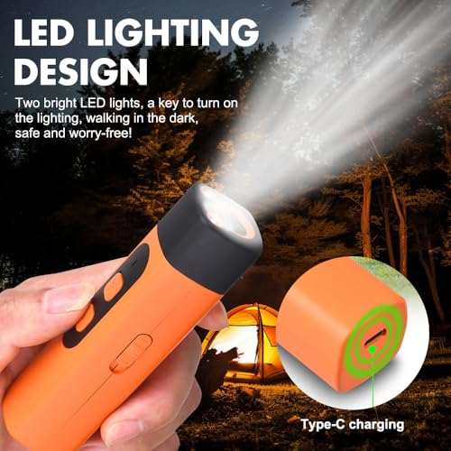 Rppiup Anti Bell Gerät Hunde, Antibell Ultraschall Gerät, Type-C Wiederaufladbar Schonendes Ultraschall Hundegebell mit 3 Einstellbaren Frequenzen LED-Taschenlampe für Kleine Mittel