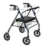 Best Home Balance Aids for Seniors (2025 Buyer’s Guide to Steadier Living) 9 Drive Medical 10215BL-1 Bariatric Foldable Rollator Walker with Seat, Blue