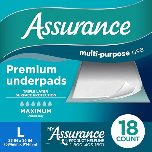 Generic Unisex Quilted Underpad, Maximum Absorbency, L (18 Count), White, asur789o