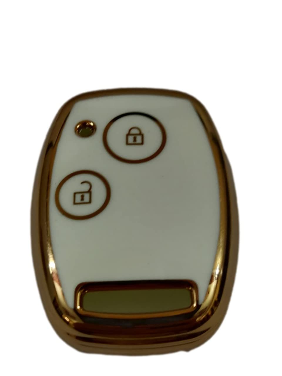 CLOUDSALE TPU Key Cover for Compatible with City, Civic, Jazz, Brio, Amaze 2 Button Remote Key (White)