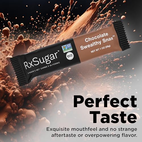 Rxsugar Chocolate Swealthy Snax, Diabetes & Keto Friendly, Sugar-Free Candy, Snack Bars Made With Allulose thumb #4