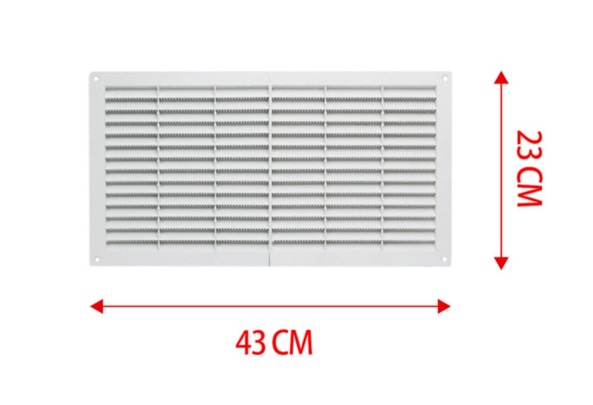Griglia Aerazione 23x23cm Con Rete Antinsetti - Bianca - Foto 10