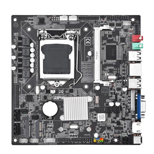 Lonrtesw Placa Base para Ordenador ITX H61-I, I3/I5/I7 de 3.ª Generación, DDR3 de 1155 Pines, Control Industrial, Accesorios para Ordenador.