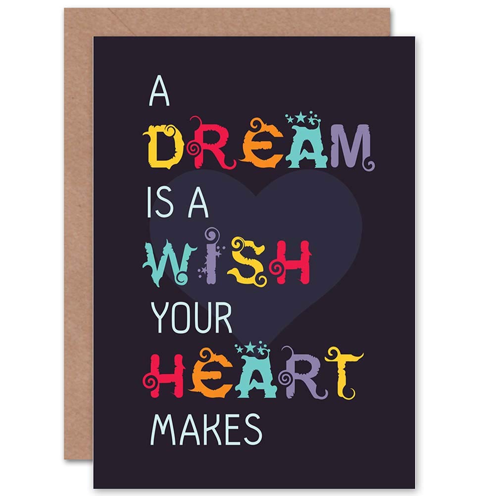 Wee Blue Coo DREAM WISH HEART LOVE ART GREETINGS GREETING CARD GIFT