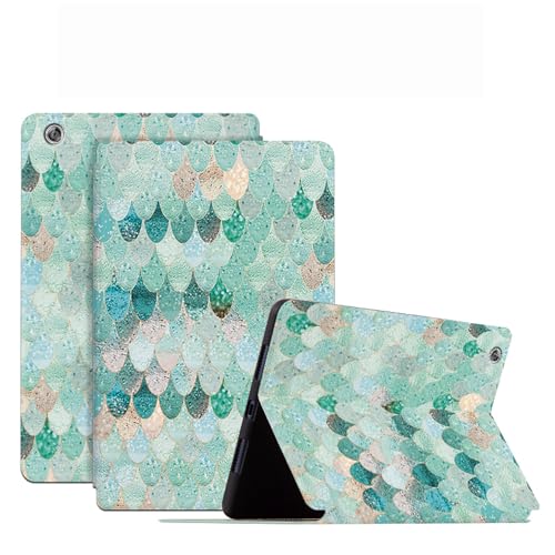 DayQiQiPu Funda para Huawei MediaPad M3 Lite (8,0 Pulgadas, Modelo: CPN-W09/L09/AL00) Cuadros de Colores Patrón PU cuer, Carcasa Tableta Flip de Soporte ultradelgada Con Auto Reposo/Activación,03