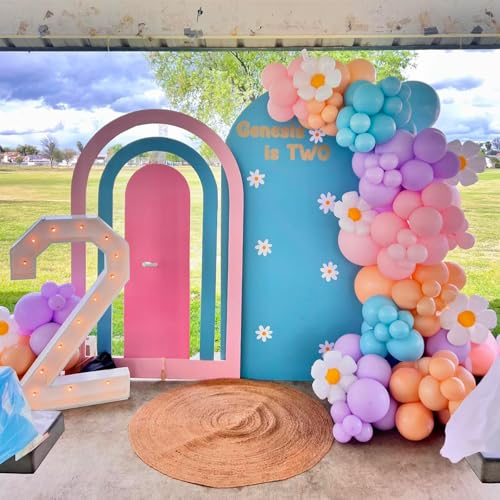 Image of Blue Pastel Balloons, Dog Paw Printed Birthday Party Decorations Balloons, Blue Purple Yellow Pink Balloon for Boys Girls Puppy Theme Baby Shower Supplies