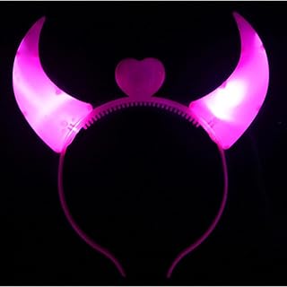 Halloween Devil Horns Headband, LED Devil Horn Headband, Light Up Horns Headband Ears Headpiece